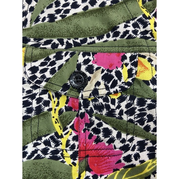 Studio Works‎ Jacket Womens Petite Small Multicolor Floral Animal Print Button - Picture 3 of 9